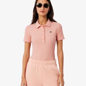 Lacoste Women's Light Pink Polo Tee size 38/ M